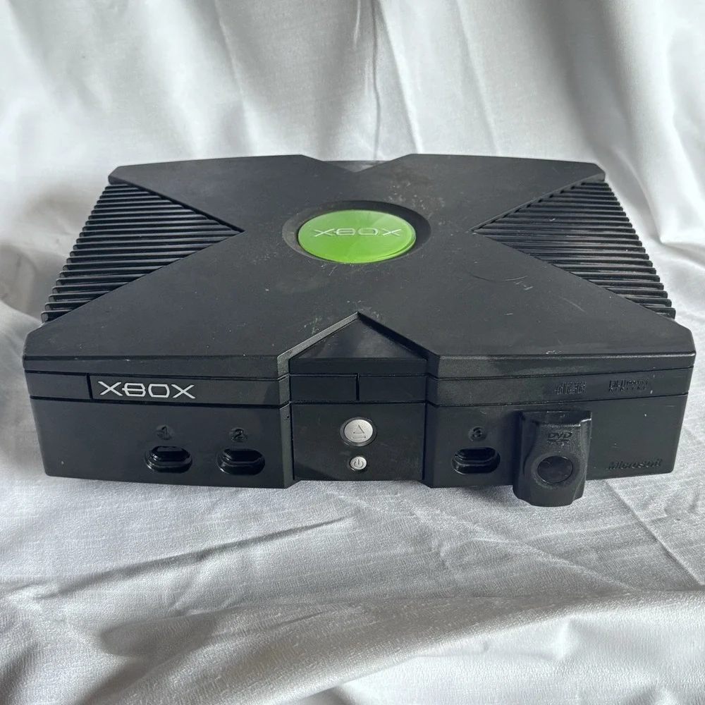 Microsoft Xbox Original Console Black Not Tested For Parts and Repairs Y2K VTG